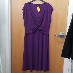 Chaps purple dress
